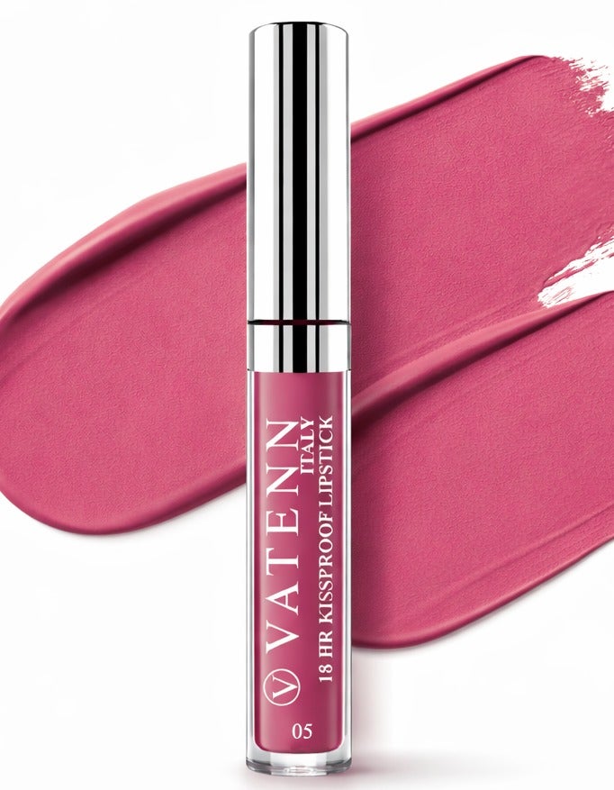 VATENN ITALY 18 Hr Kissproof Lipstick 05 Matte liquid lipstick, Lead-Free ,No Dry Feel, Weightless Feel, Vinyl Ink Kissproof /Lip Lingerie Transfer-Proof, All Day Wear. - Image 1